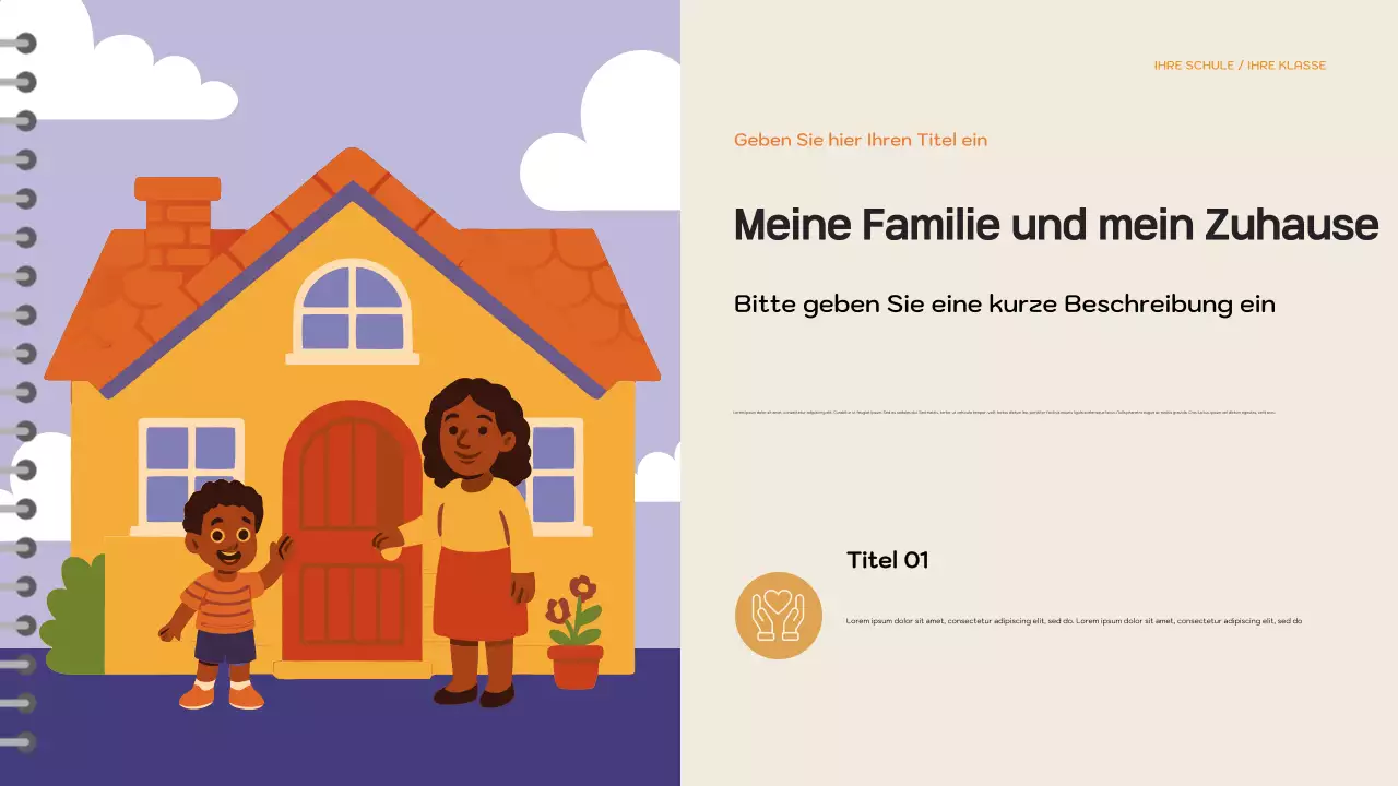 Lila verspieltes Märchenbuch Präsentation