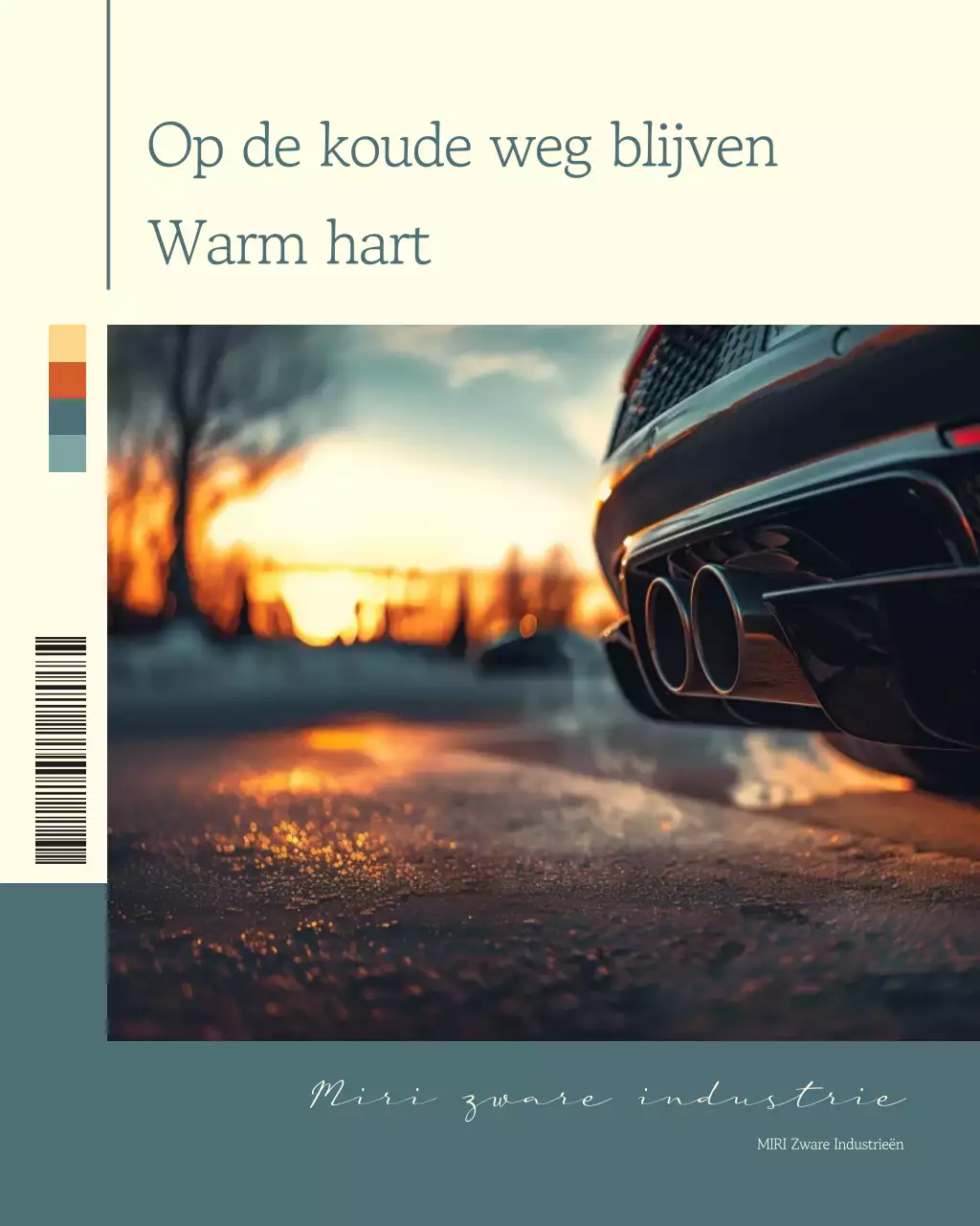 grijze moderne auto-advertentie