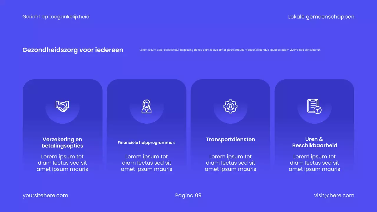 Blauwe moderne gezondheidszorgpromotie