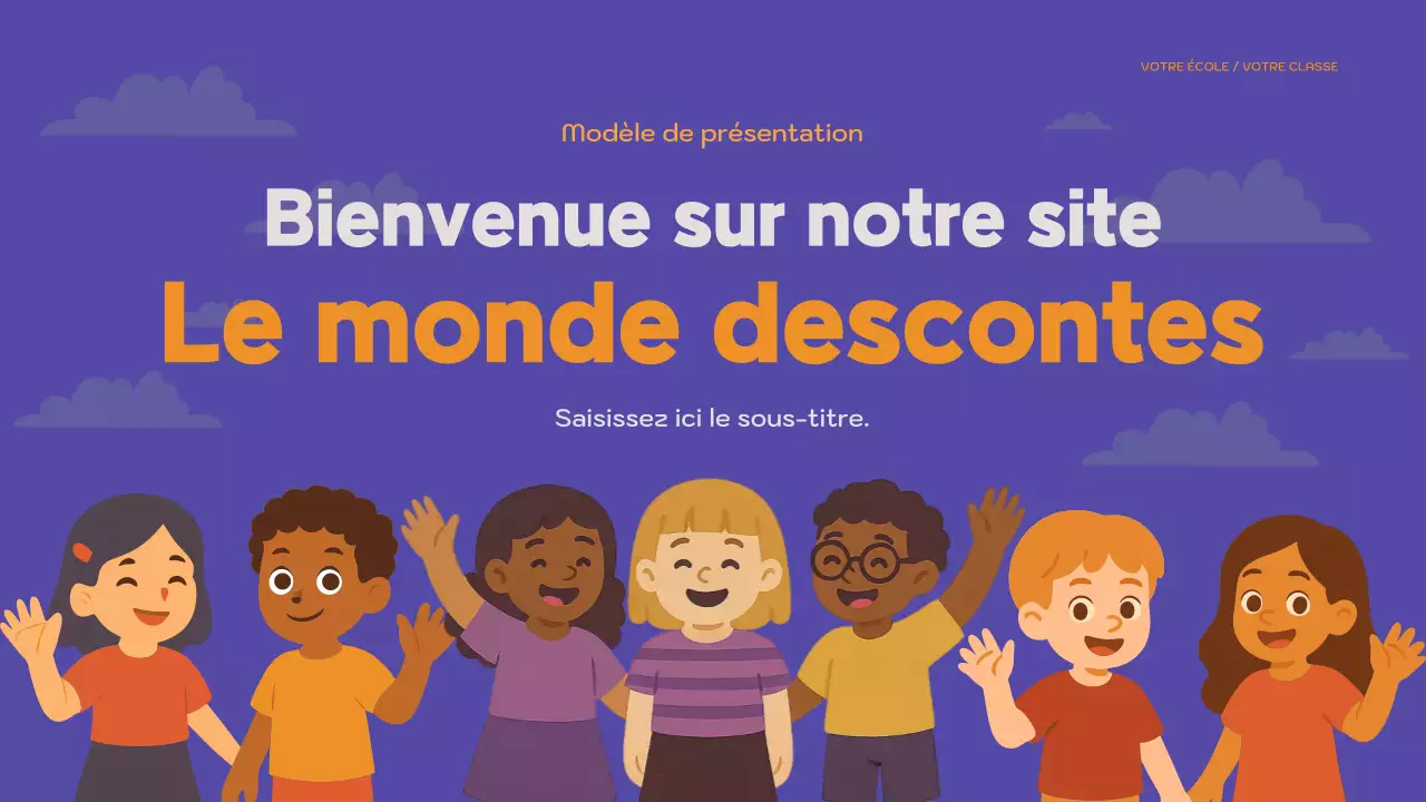 Présentation du livre d'histoires ludique violet