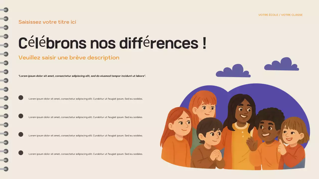 Présentation du livre d'histoires ludique violet