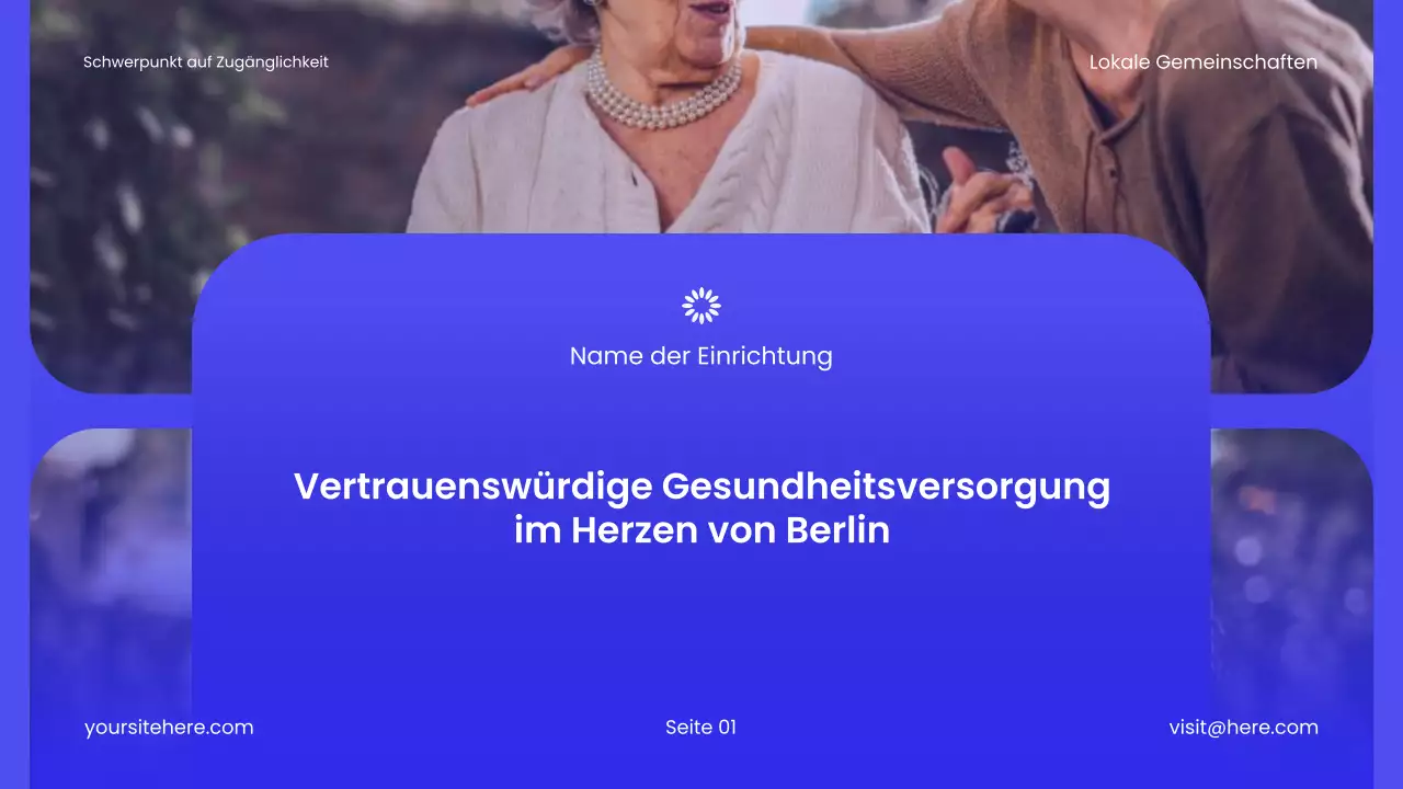 Blaue Moderne Gesundheitsförderung