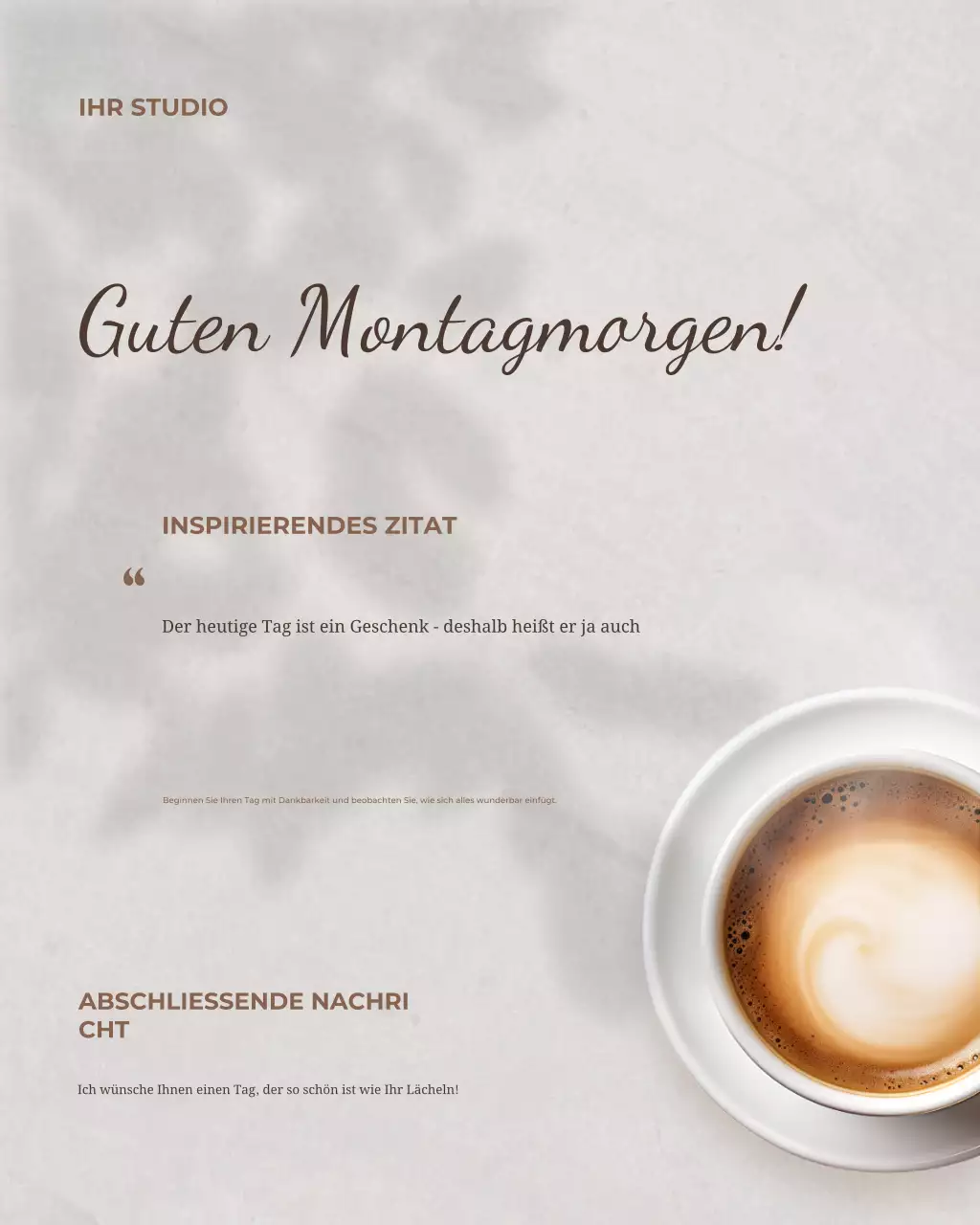 Beige Einfache Motivation Ankündigung