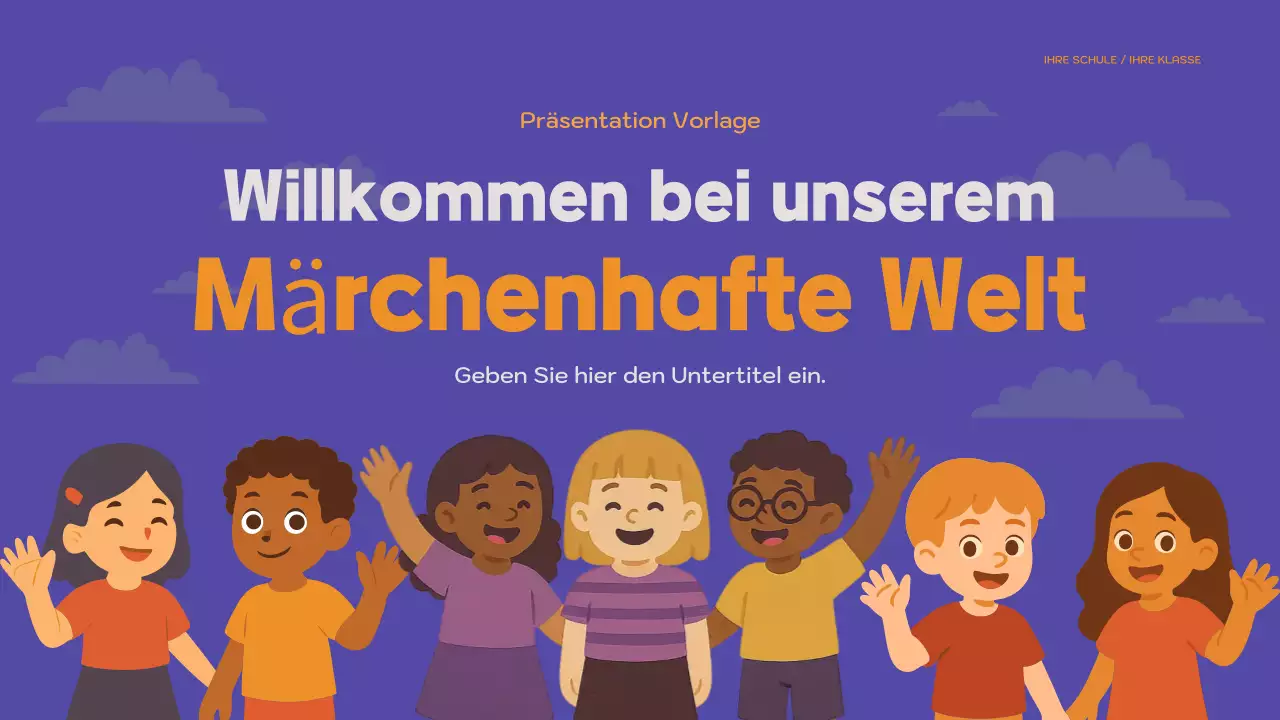 Lila verspieltes Märchenbuch Präsentation
