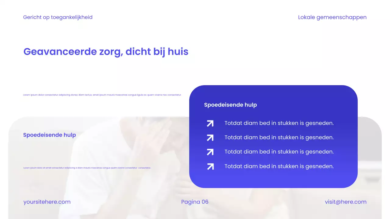 Blauwe moderne gezondheidszorgpromotie