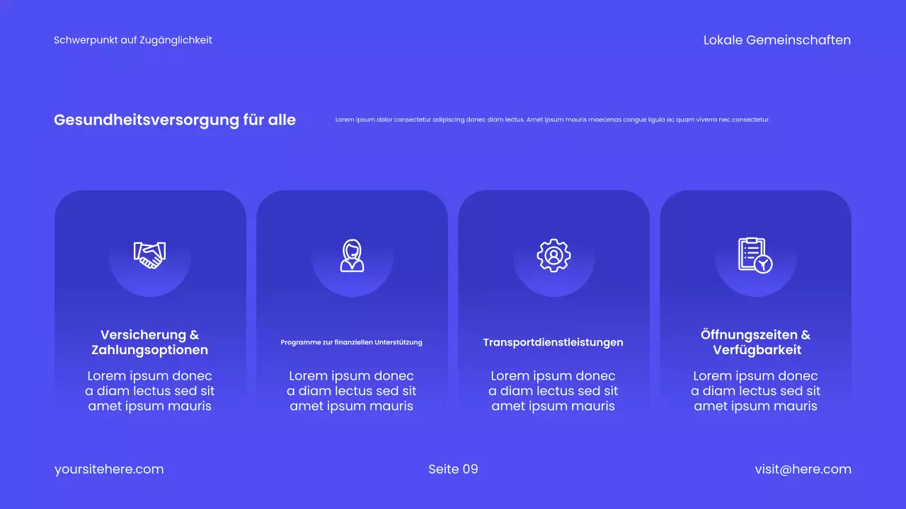 Blaue Moderne Gesundheitsförderung