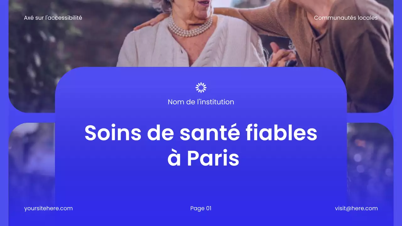 Promotion des soins de santé modernes bleus