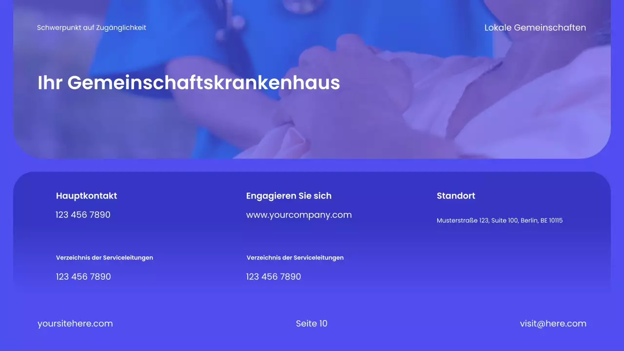 Blaue Moderne Gesundheitsförderung