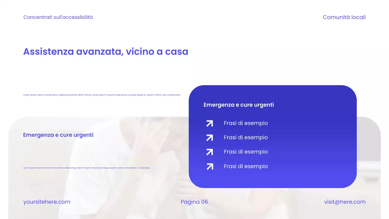 Promozione dell'assistenza sanitaria moderna blu