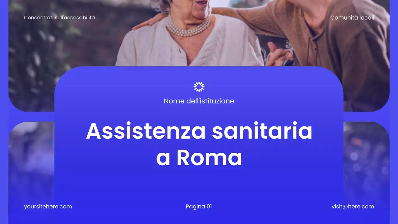 Promozione dell'assistenza sanitaria moderna blu