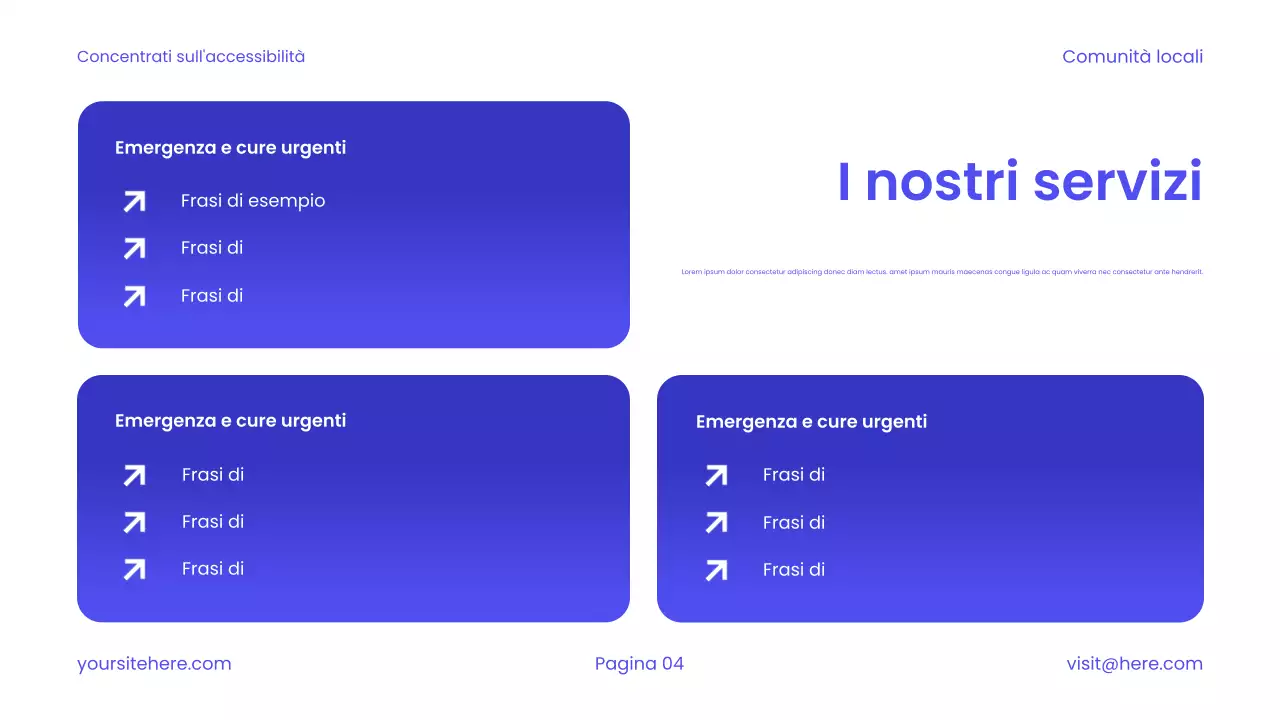 Promozione dell'assistenza sanitaria moderna blu