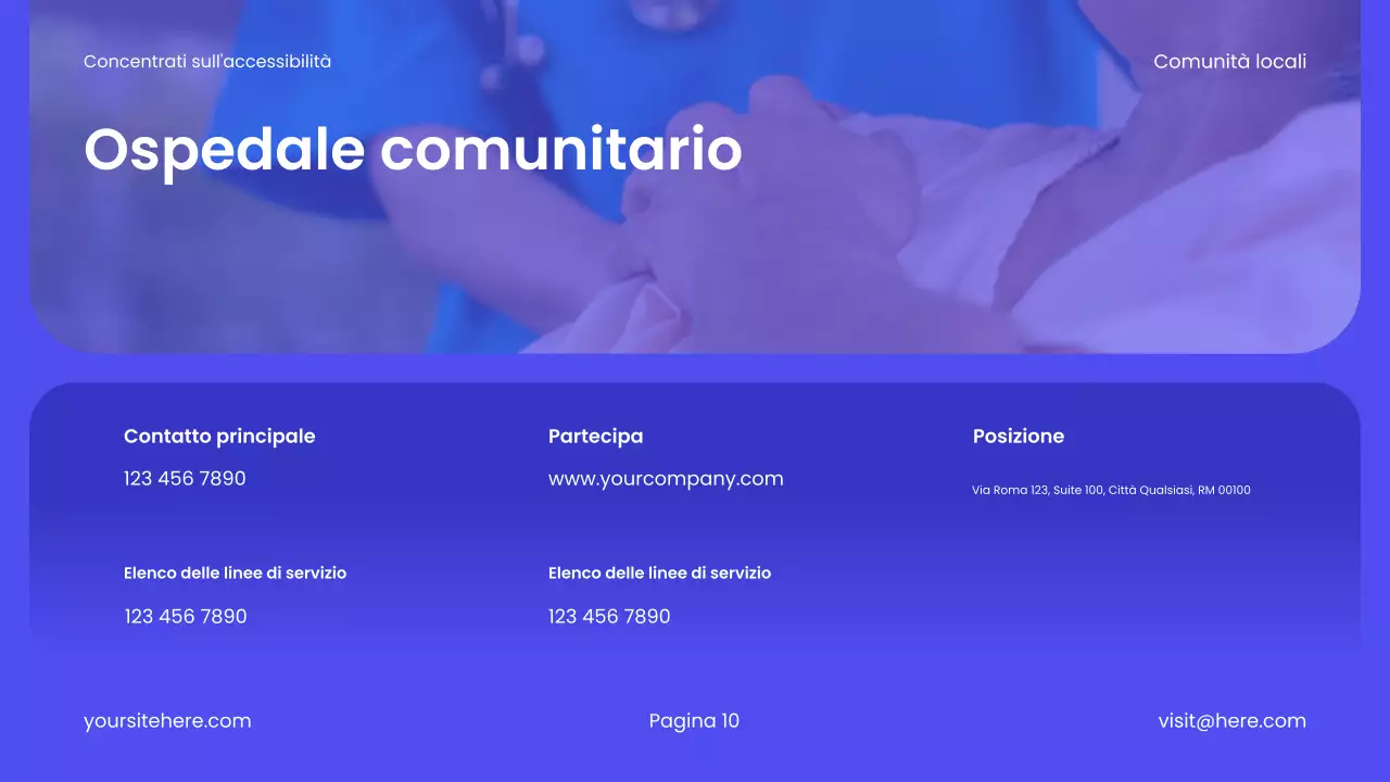 Promozione dell'assistenza sanitaria moderna blu