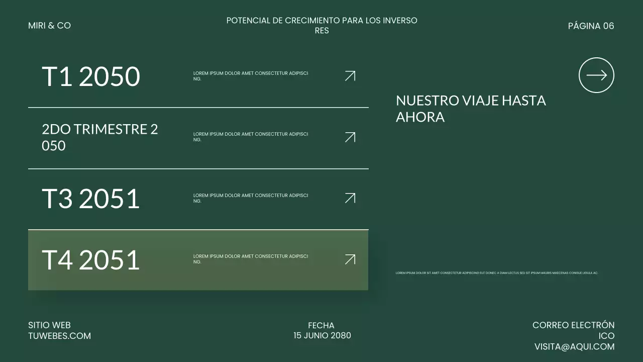 Presentación de inversión moderna y ecológica