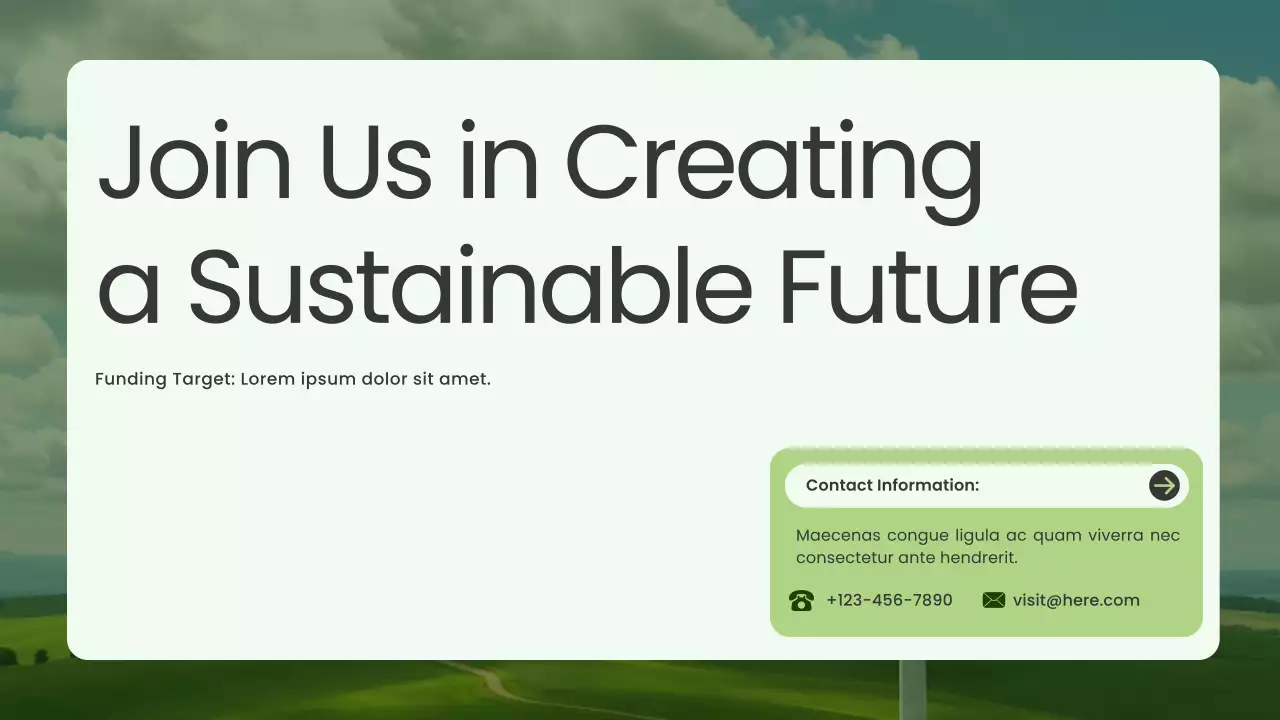 Green Modern Sustainable Energy Presentation