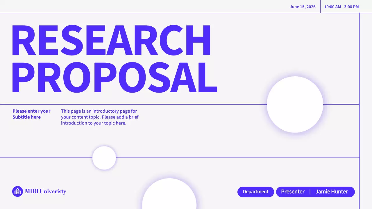 Purple Modern Research Document Presentation