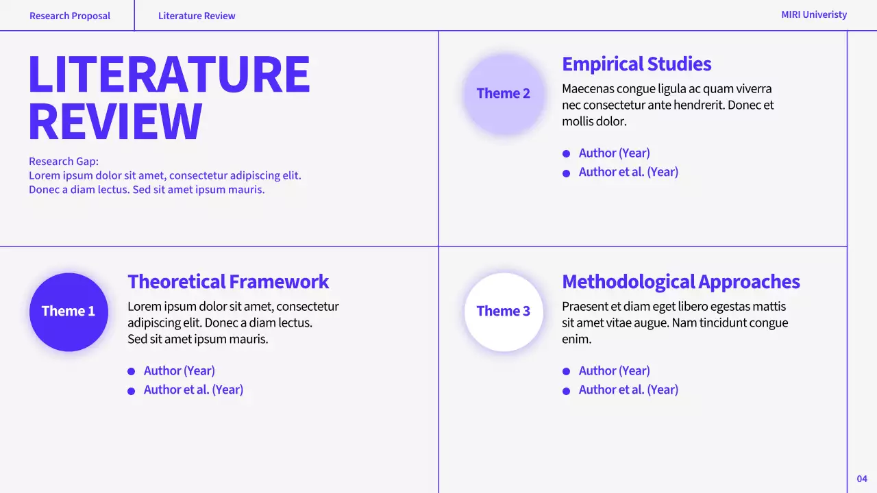 Purple Modern Research Document Presentation
