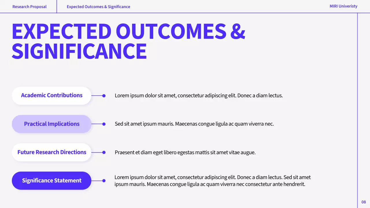 Purple Modern Research Document Presentation