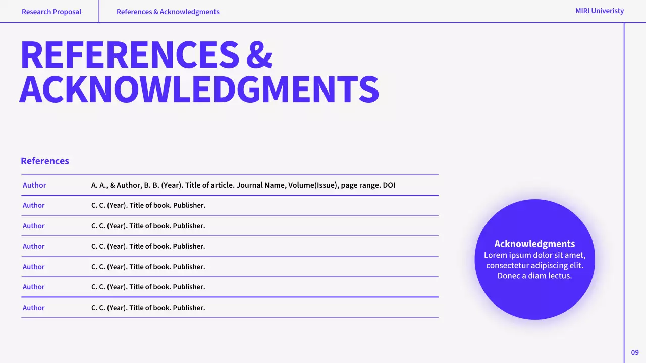 Purple Modern Research Document Presentation