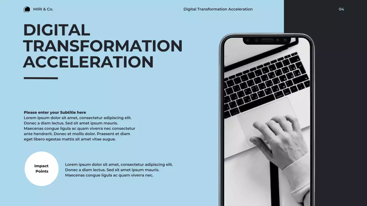 Blue Modern Market Report Presentation