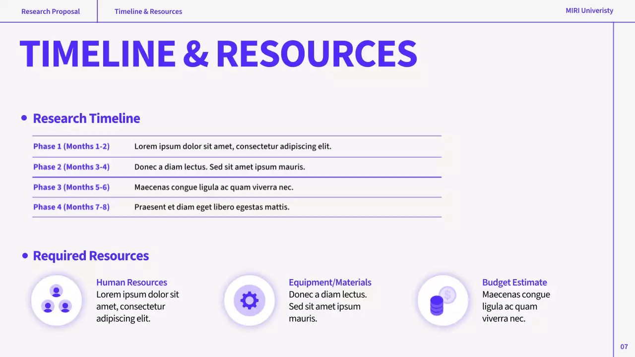 Purple Modern Research Document Presentation