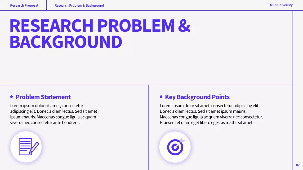 Purple Modern Research Document Presentation