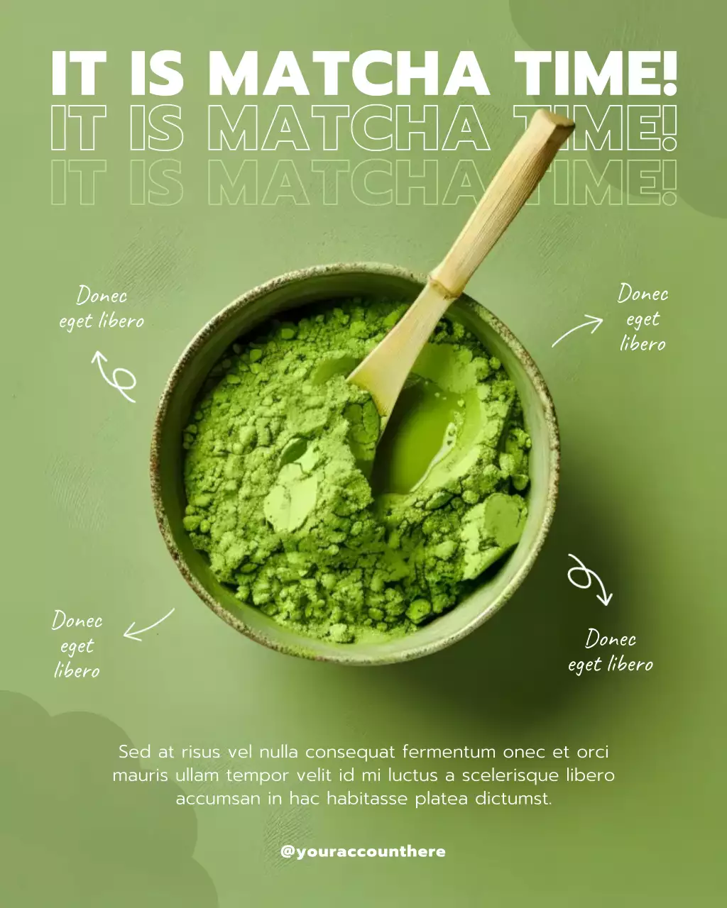 Green Modern Matcha Mood Post Instagram Post