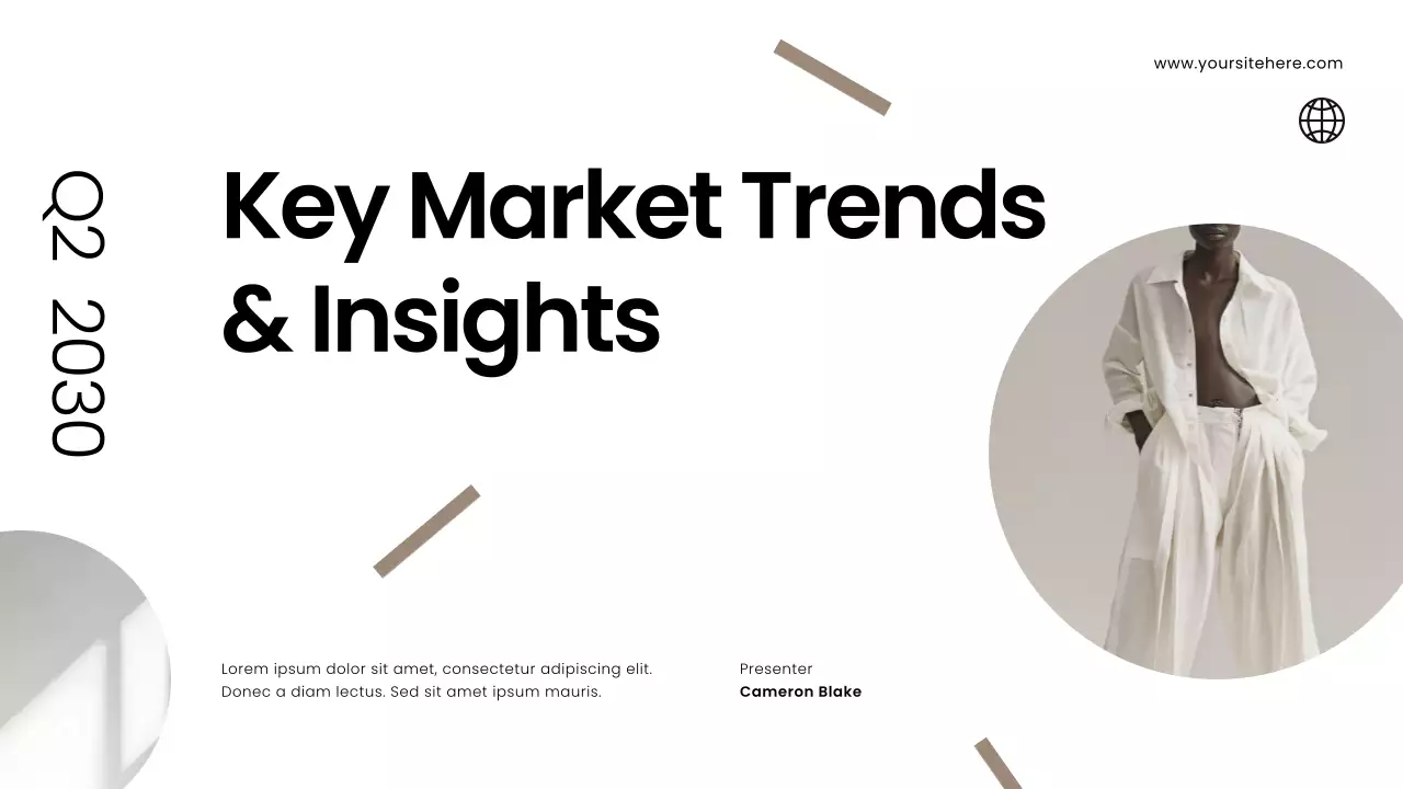 White Minimalist Market Trends Presentation