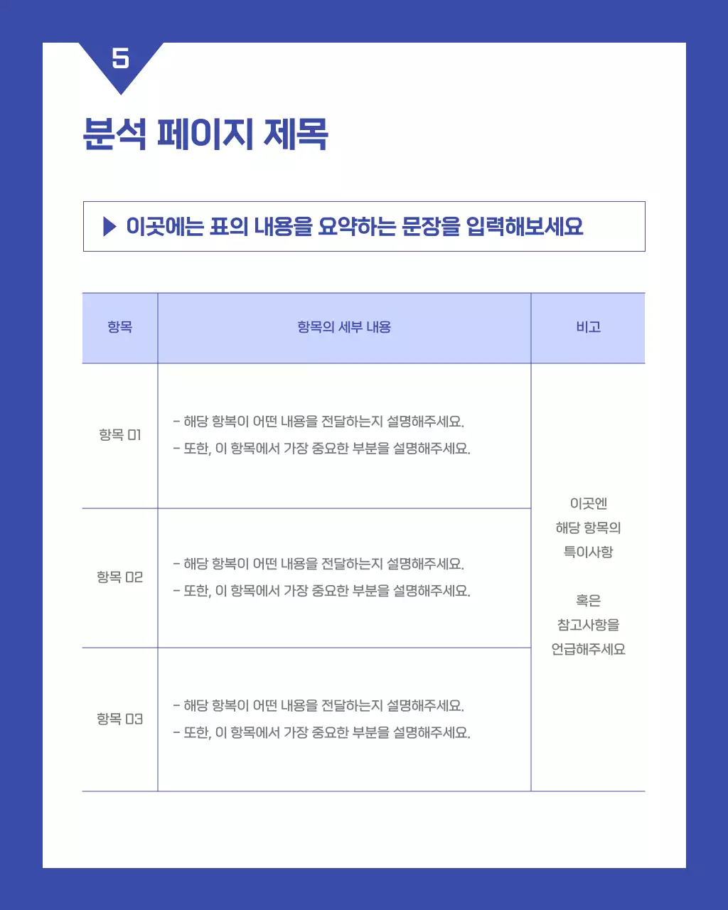 파랑과 흰색의 심플한 기업 성과 평가 보고서