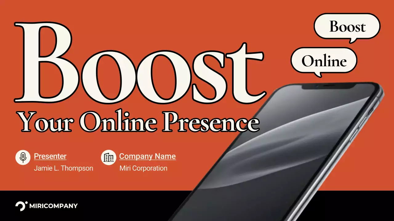 Orange Modern Marketing Promotion Presentation