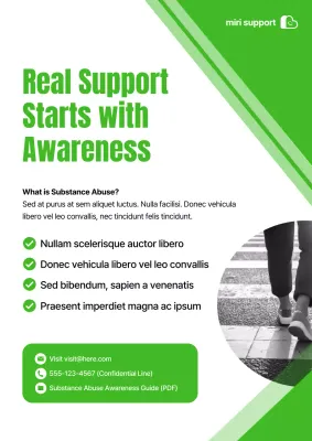 Green Modern Support Guide Poster