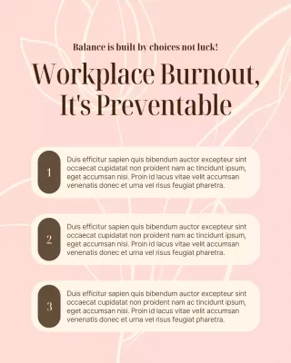 Pink Minimal Burnout Guide Instagram Post