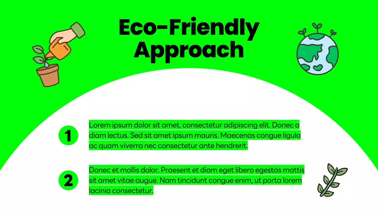 Green Minimal Sustainability Announcement Presentation