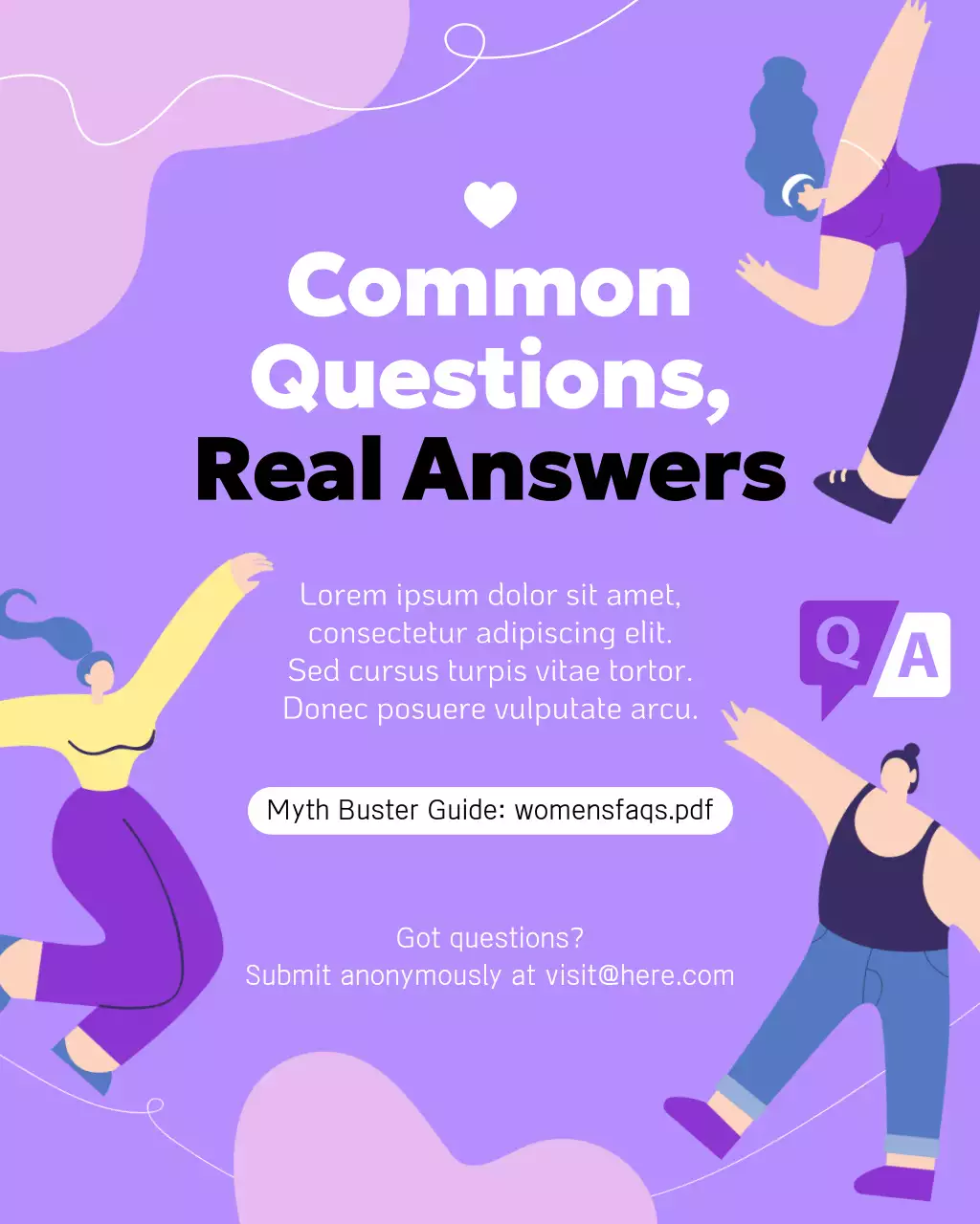 Colorful Modern FAQ Guide Instagram Post