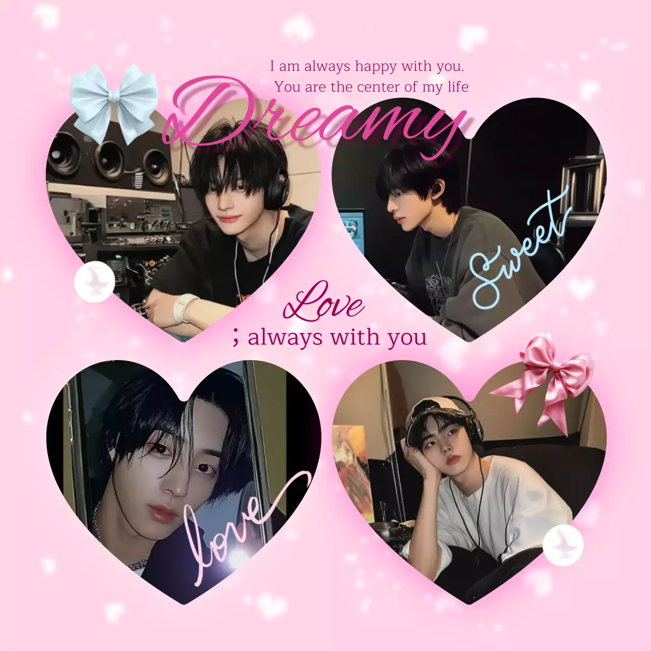 ピンク ロマンチック 写真 コラージュ かわいい