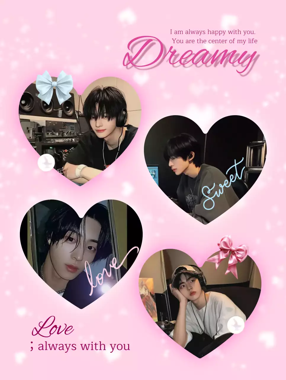 ピンク キュート 写真 コラージュ かわいい