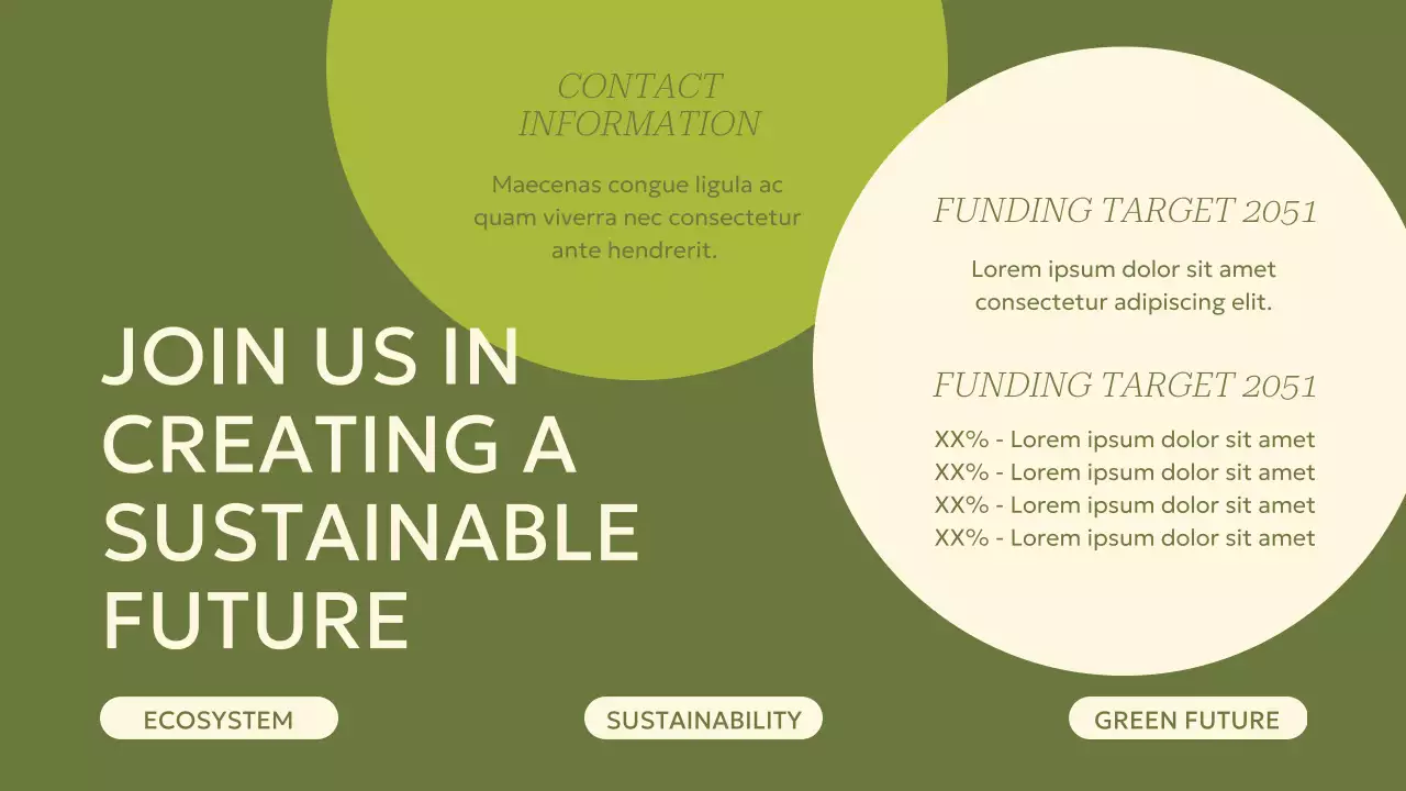 Green Modern Sustainability Announcement Presentation