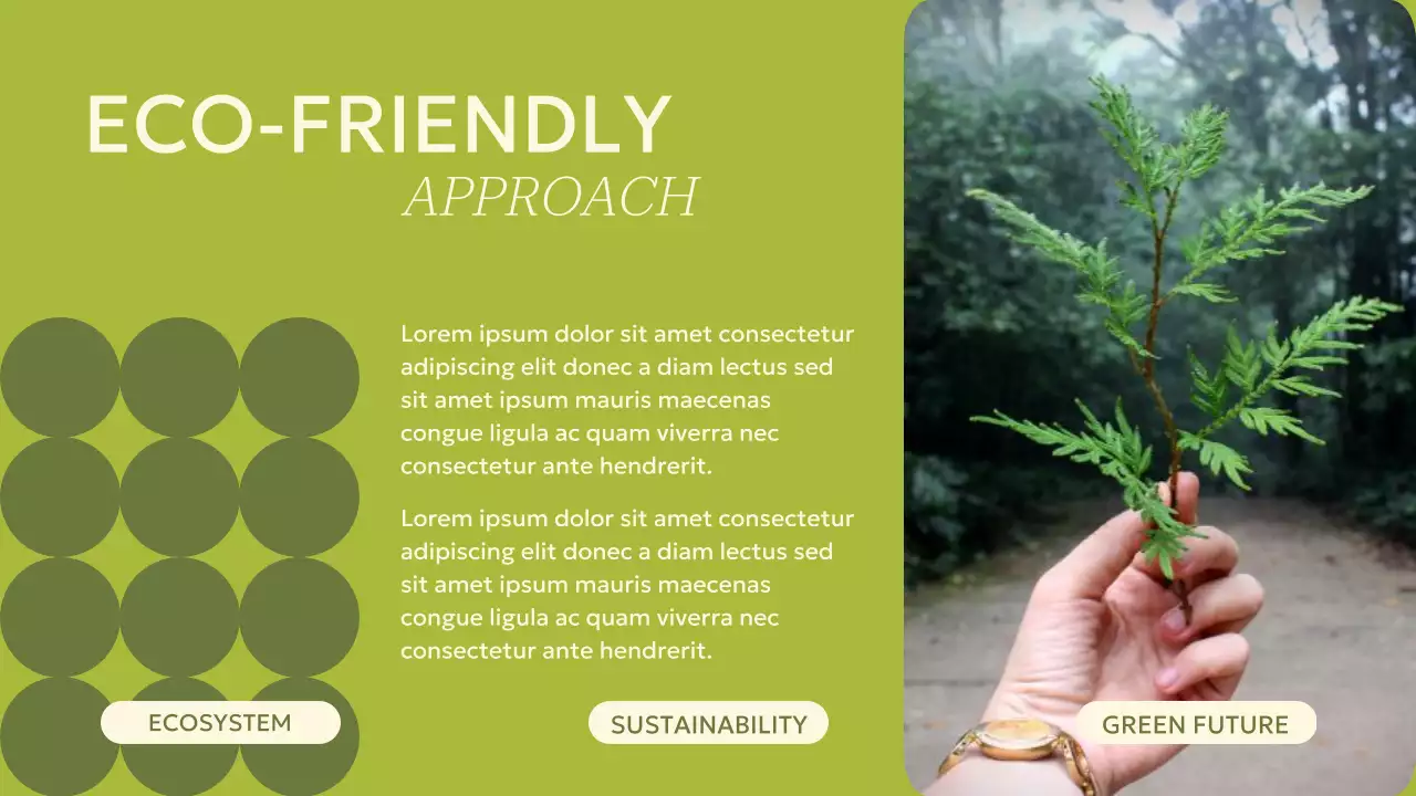Green Modern Sustainability Announcement Presentation
