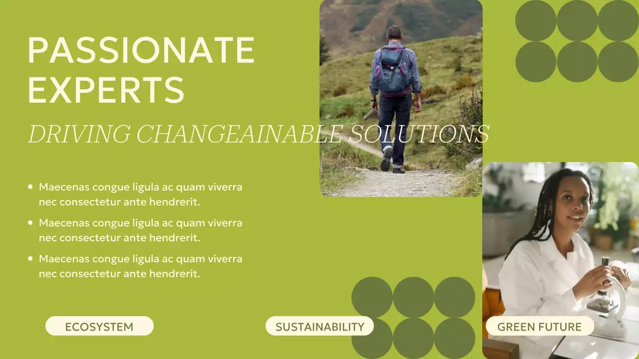 Green Modern Sustainability Announcement Presentation