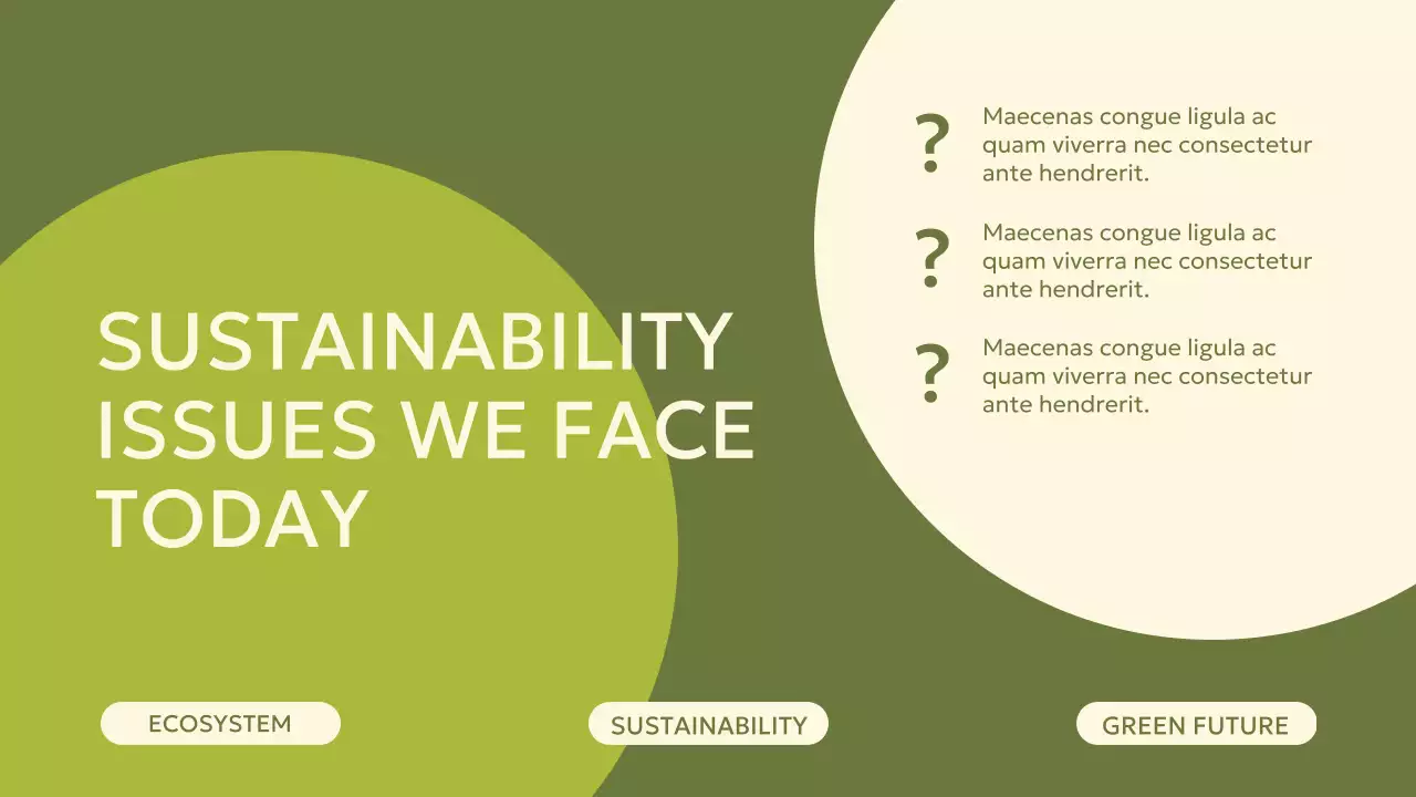 Green Modern Sustainability Announcement Presentation