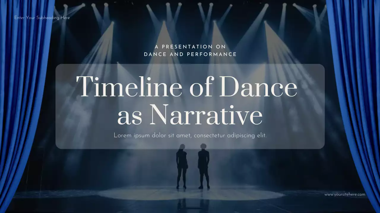Blue Elegant Dance Narrative Lecture Presentation