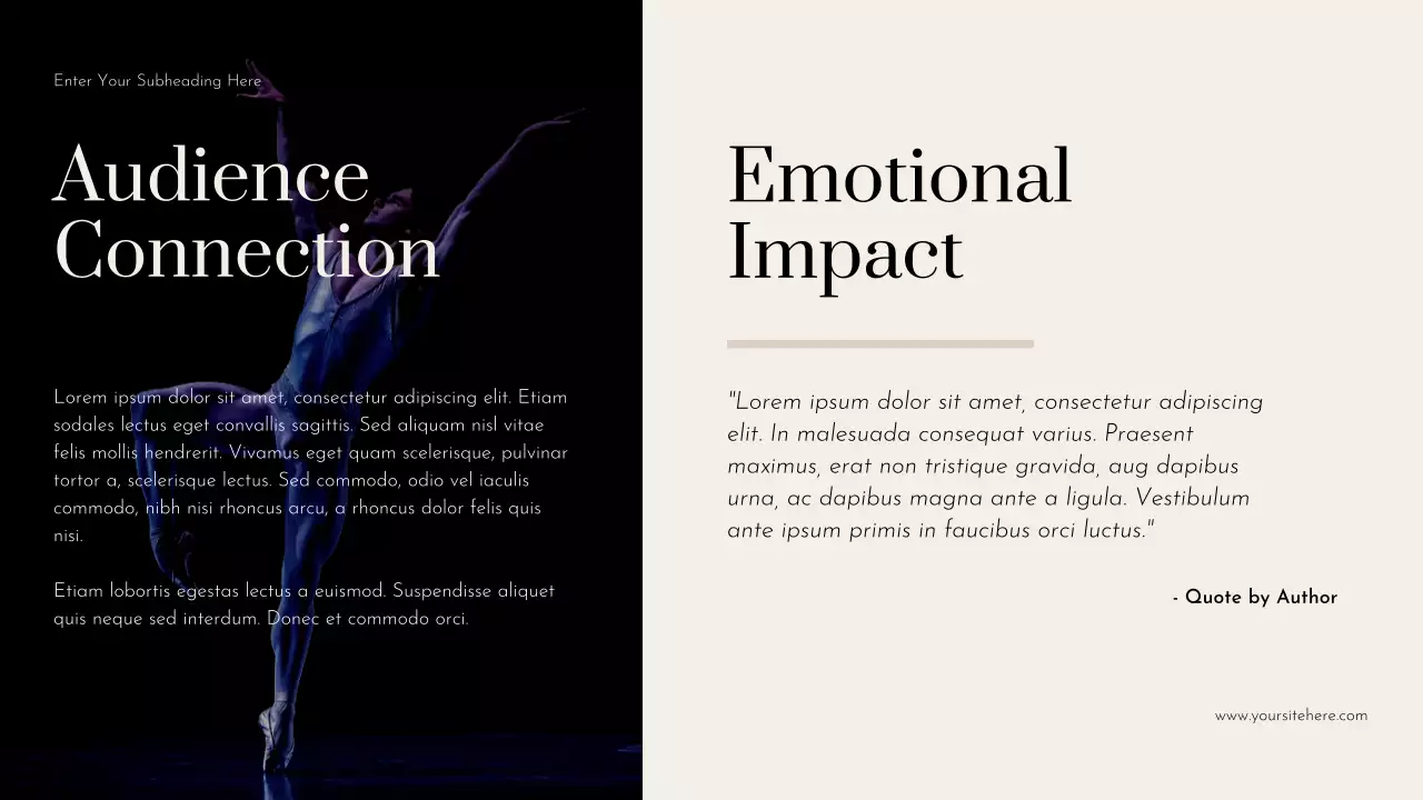 Blue Elegant Dance Narrative Lecture Presentation