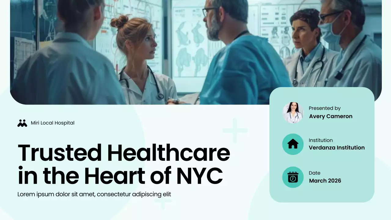 Green and White Bold Modern Hospital Service Presentation