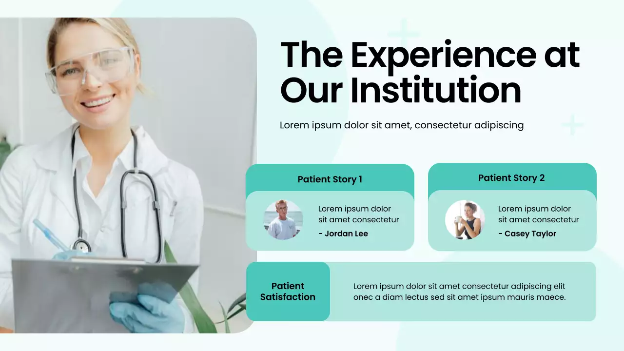 Green and White Bold Modern Hospital Service Presentation