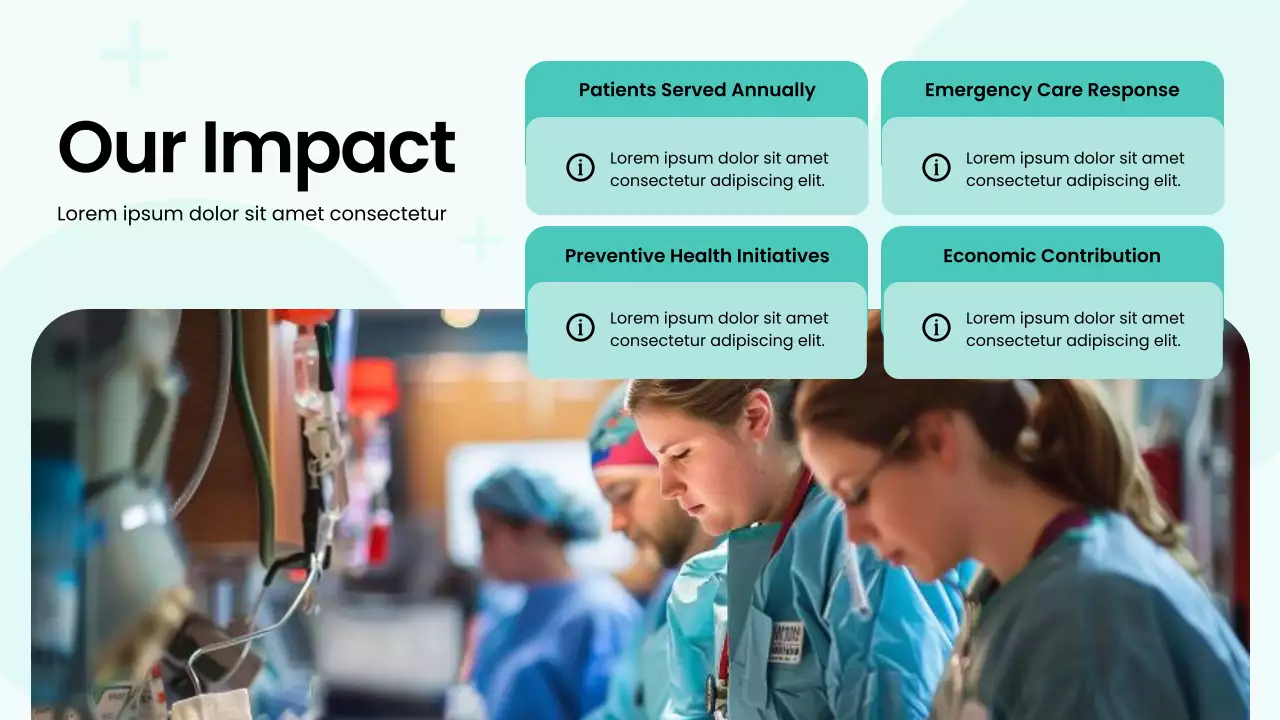 Green and White Bold Modern Hospital Service Presentation