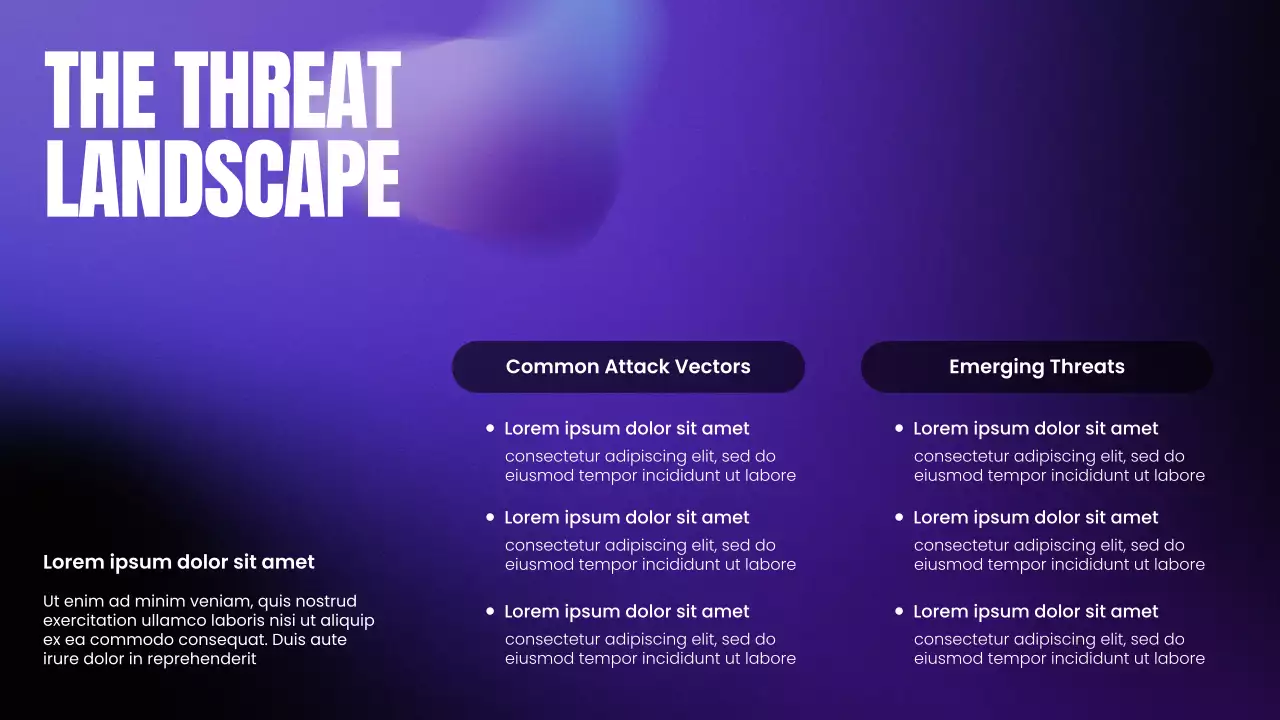 Purple and Black Gradient Modern Cybersecurity Bootcamp Presentation