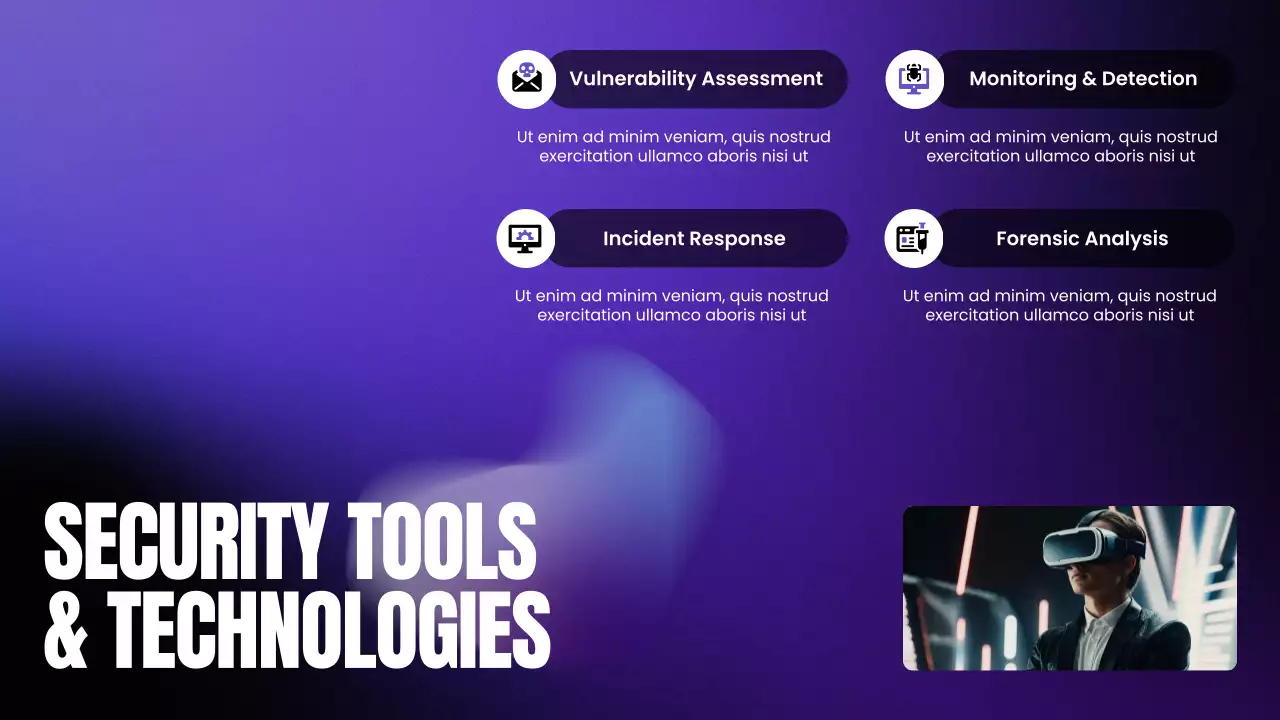 Purple and Black Gradient Modern Cybersecurity Bootcamp Presentation