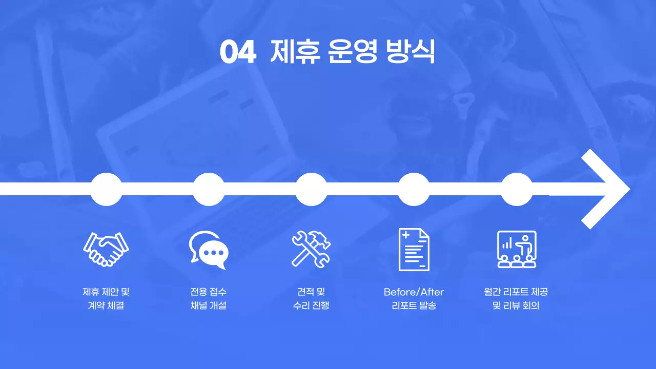 파랑 모던 차량정비 광고