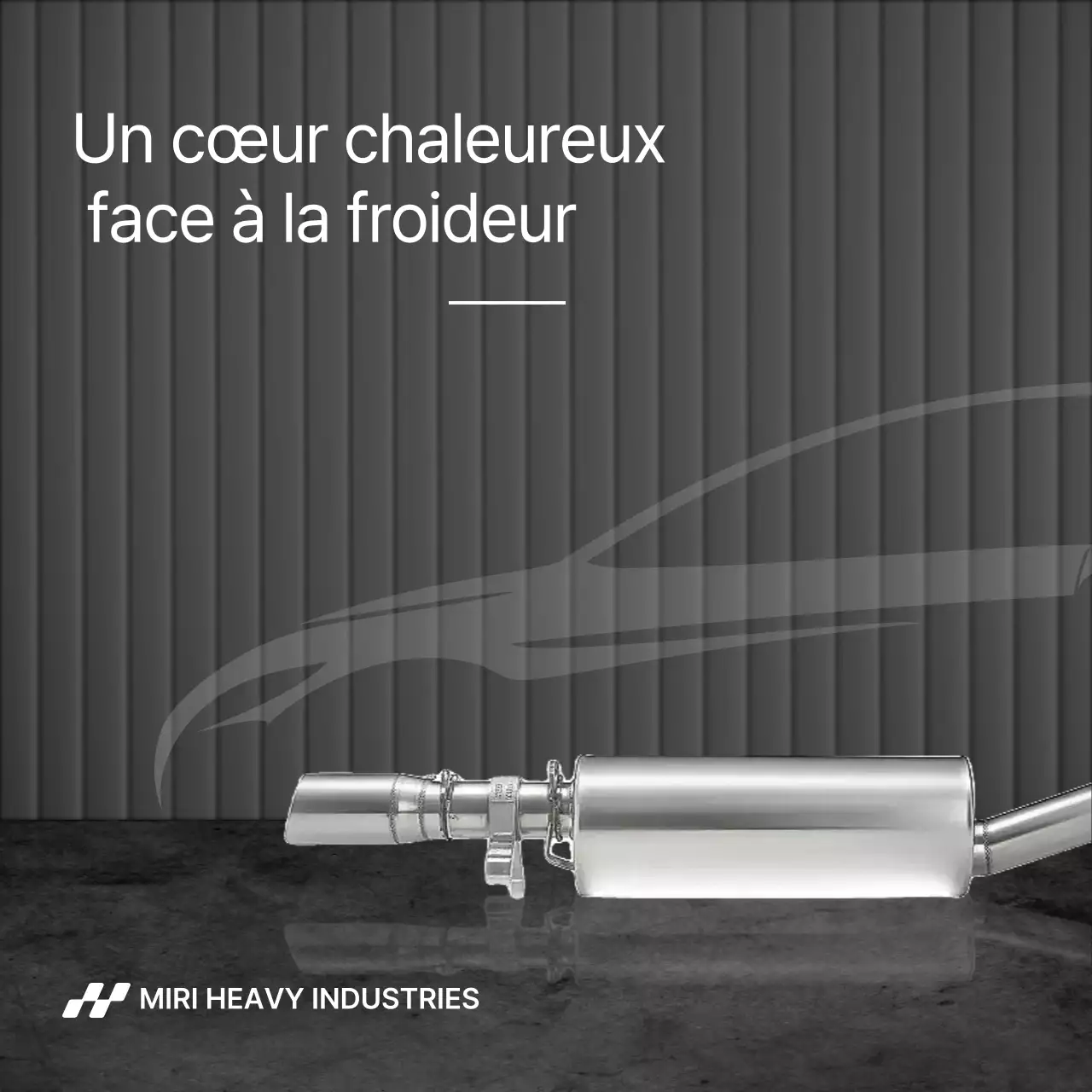publicité pour une voiture grise moderne