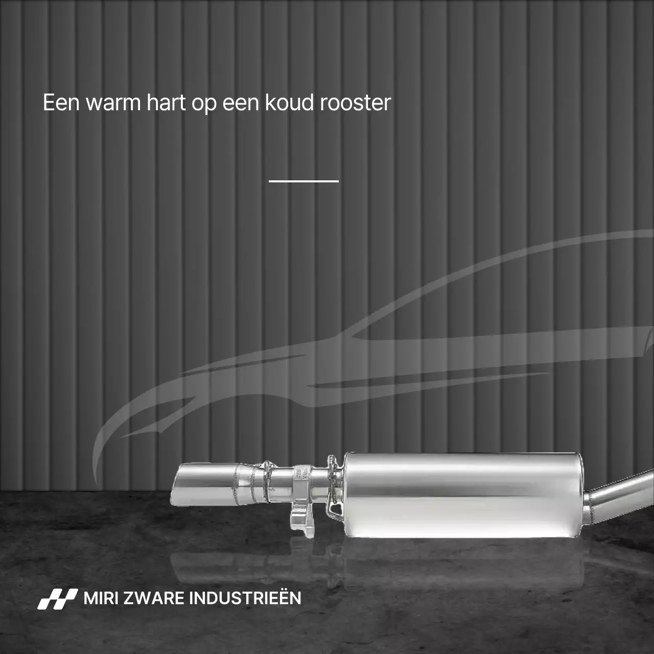 grijze moderne auto-advertentie