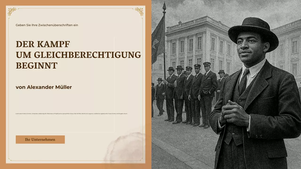 Beige Vintage Gleichheitsankündigung Präsentation